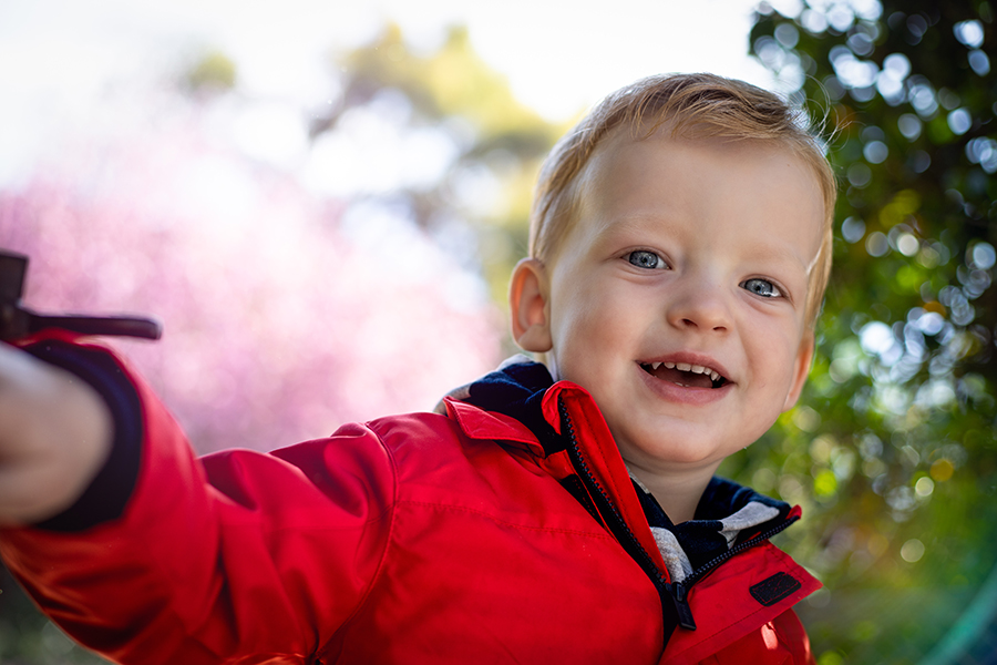 boy with big smile